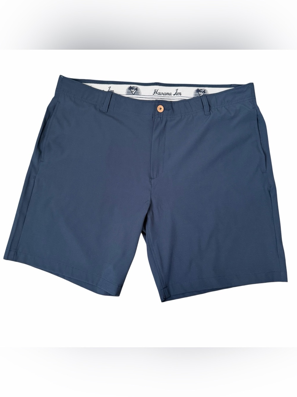 Havana Jim Mens Shorts SZ 40 Navy Blue Stretch Performance Golf Casual 9" Inseam